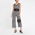 River Island Womens Stripe Knitted Crop Top