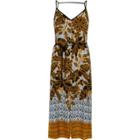 River Island Womens Floral Print Tie Waist Midi Slip Dress