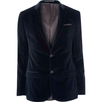 River Island Mens Velvet Skinny Suit Jacket