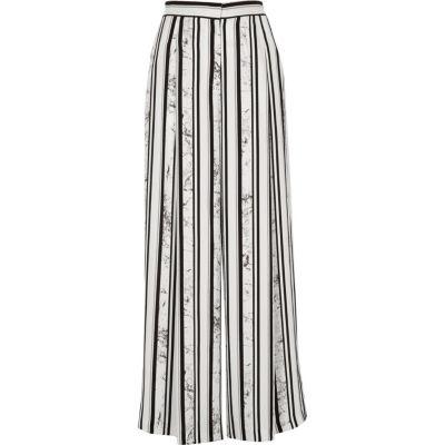 River Island Womens Stripe Print Wide Leg Pants