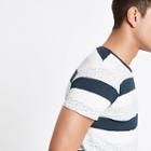 River Island Mens Selected Homme Organic Cotton Stripe T-shirt