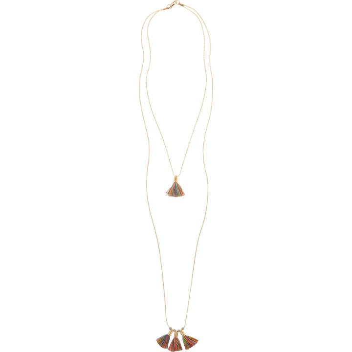 River Island Womens Gold Tone Delicate Tassel Necklace