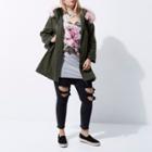River Island Womens Plus Pink Fur Collar Parka