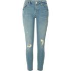 River Island Womens Ripped Relaxed Skinny Fit Jeans