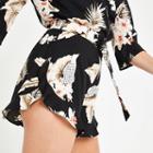River Island Womens Floral Print Belted Shorts