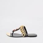 River Island Womens Chain Toe Thong Sandals