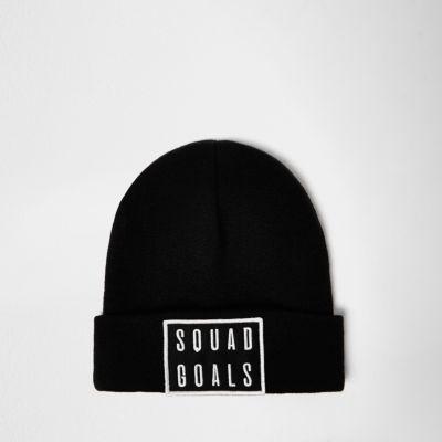 River Island Womens Knitted Squad Goals Beanie