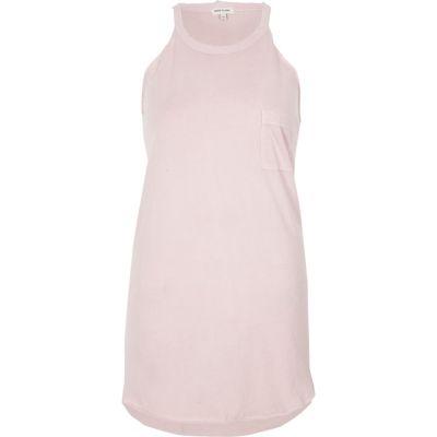 River Island Womens Wash Distressed Longline Tank Top