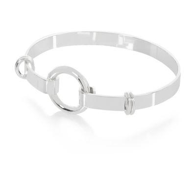 River Island Womens Silver Tone Circle Cuff Bracelet