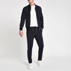 River Island Mens Stripe Skinny Fit Jogger Pants