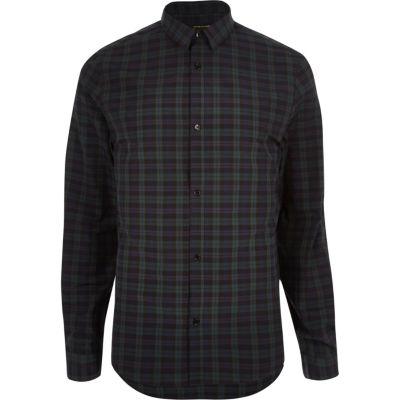 River Island Mens Casual Check Slim Shirt