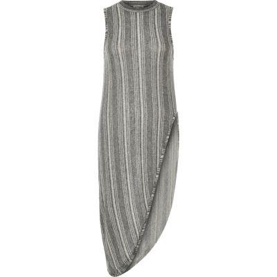 River Island Womens Stripe Sleeveless Longline Tank