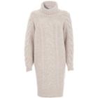 River Island Womens Cable Knit Roll Neck Dress