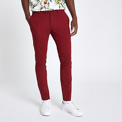 River Island Mens Super Skinny Fit Suit Trousers