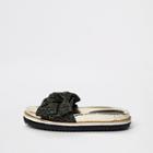 River Island Womens Leopard Print Bow Front Sliders