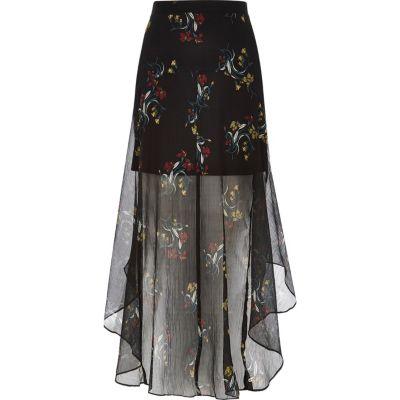 River Island Womens Floral Print Chiffon Maxi
