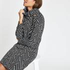 River Island Womens Geo Print Roll Neck Swing Dress