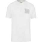 River Island Mens White Burnout Printed Slim Fit T-shirt