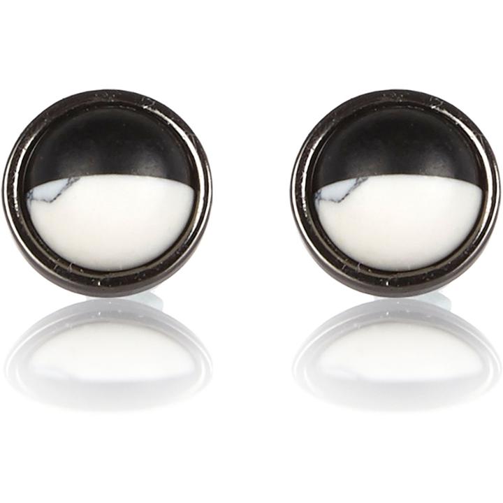 River Island Mensblack Semi Precious Earring