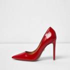 River Island Womens Wide Fit Patent Pumps