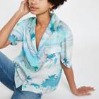 River Island Womens Hawaiian Print Short Sleeve Shirt