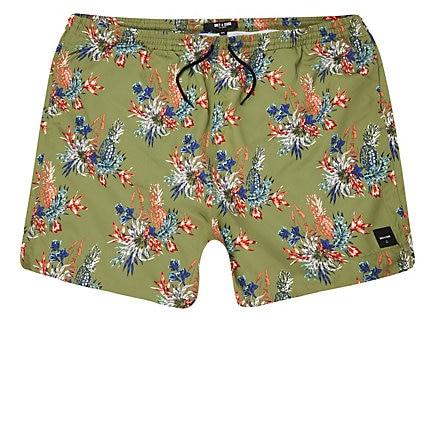 River Island Mens Only And Sons Big And Tall Tropical Swim Shorts