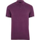 River Island Mens Textured Slim Fit Polo Shirt