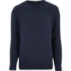 River Island Mens Textured Chenille Knit Sweater