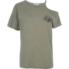 River Island Womens Cut Out Shoulder T-shirt