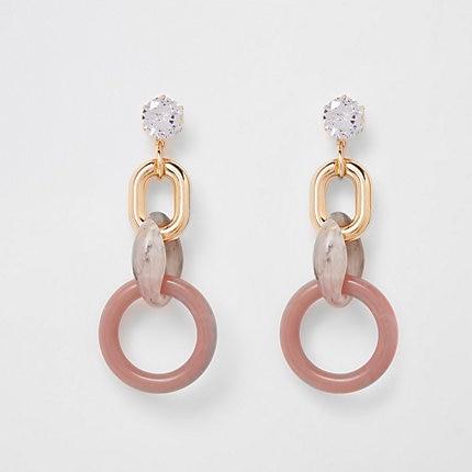 River Island Womens Rhinestone Dangle Stud Earring