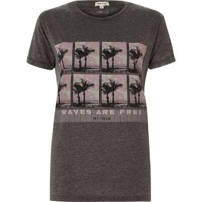 River Island Womens Palm Print T-shirt