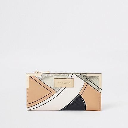 River Island Womens Metallic Cutabout Slim Foldout Purse