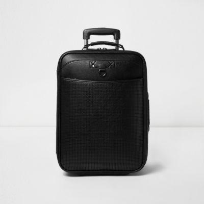 River Island Mens Perforated Leather Look Suitcase
