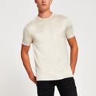 River Island Mens Faux Suede Slim Fit T-shirt