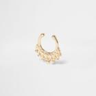 River Island Womens Gold Tone Filigree Septum