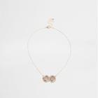 River Island Womens Rose Gold Tone Double Filigree Coin Necklace