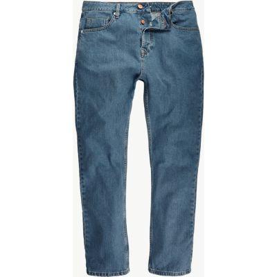River Island Mens Light Wash High Waisted Slim Jeans