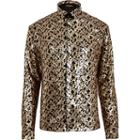 River Island Mens Jaded London Leopard Print Sequin Shirt