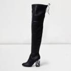 River Island Womens Over-the-knee Marble Heel Boots