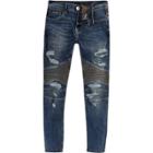 River Island Mens Danny Biker Ripped Super Skinny Jeans