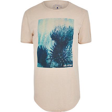 River Island Mens Only And Sons White Raw Hem T-shirt
