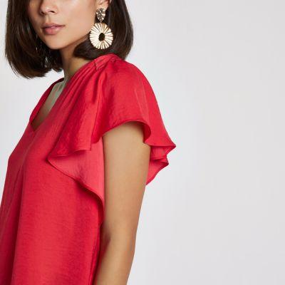 River Island Womens V Neck Loose Fit Blouse