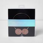 River Island Womens Rose Gold Tone Skinny Dip Headphones