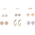 River Island Womens Gold Tone Encursted Earrings Pack