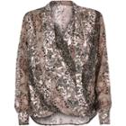 River Island Womens Paisley Print Pussybow Wrap Blouse