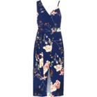 River Island Womens Floral Print Wrap Cami Strap Midi Dress