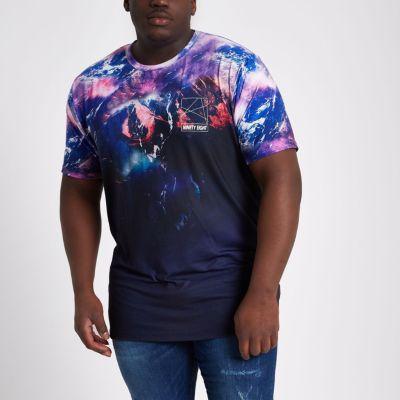 River Island Mens Big And Tall Mountain Print T-shirt