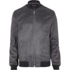 River Island Mens Faux Suede Bomber Jacket