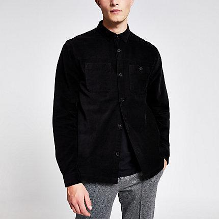 River Island Mens Corduroy Long Sleeve Shirt