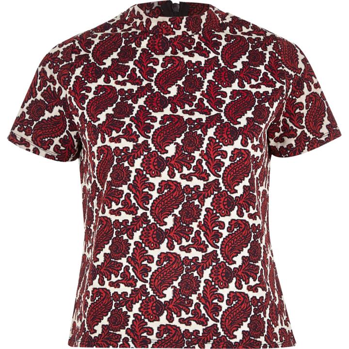 River Island Womens Printed Jacquard Top